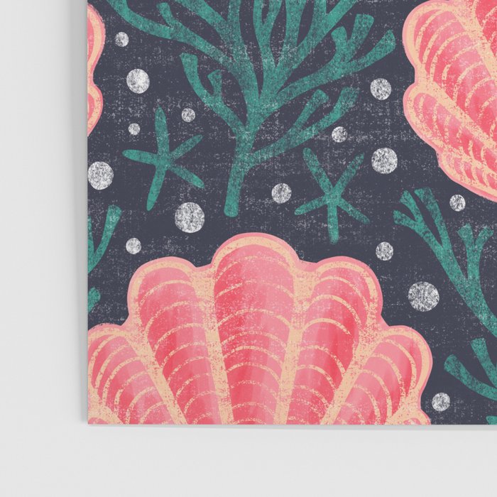 Seashell - pink and blue Poster Gallery Image 3