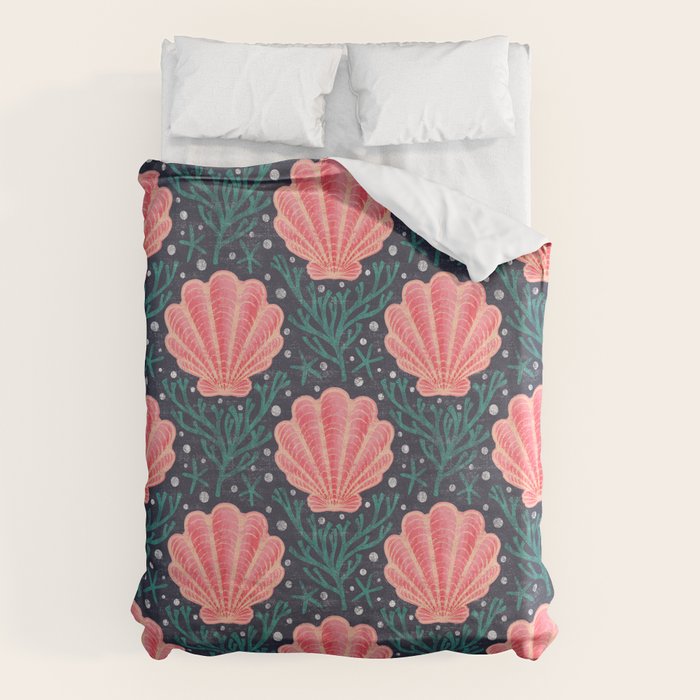Seashell - pink and blue Duvet Cover Gallery Image 6
