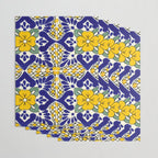 talavera mexican tile in blu and yellow Wrapping Paper Gallery Image 3