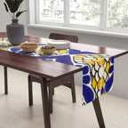 talavera mexican tile in blu and yellow Table Runner Gallery Image 2