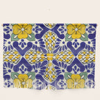 talavera mexican tile in blu and yellow Wall Hanging Gallery Image 1