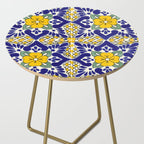 talavera mexican tile in blu and yellow Side Table Gallery Image 2