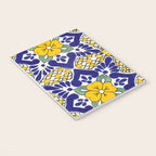 talavera mexican tile in blu and yellow Notebook Gallery Image 3