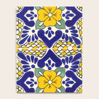 talavera mexican tile in blu and yellow Notebook Gallery Image 4