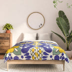 talavera mexican tile in blu and yellow Comforter Gallery Image 3