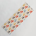 Festive Birds retro pattern Yoga Mat Gallery Image 1