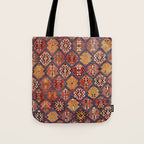 Azeri Zili Azerbaijan South Causasus Antique Rug Print Tote Bag Gallery Image 1