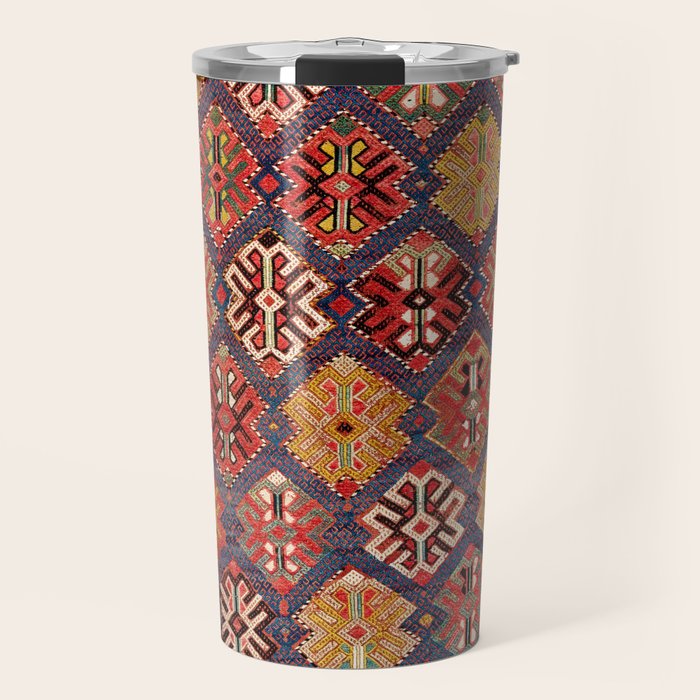Azeri Zili Azerbaijan South Causasus Antique Rug Print Travel Mug Gallery Image 1