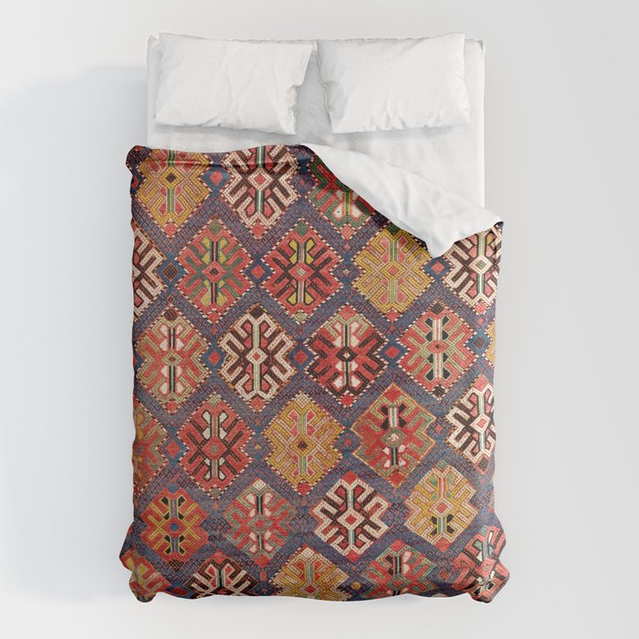 Azeri Zili Azerbaijan South Causasus Antique Rug Print Duvet Cover Gallery Image 6