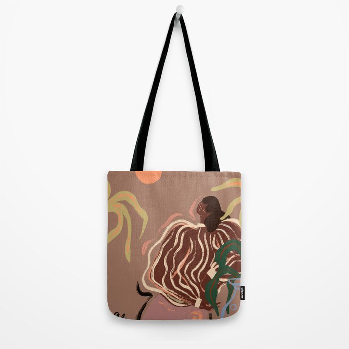 Stillness, Inspired by PANTONE 17 1230 Mocha Mousse Tote Bag Gallery Image 2