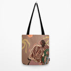 Stillness, Inspired by PANTONE 17 1230 Mocha Mousse Tote Bag Gallery Image 2