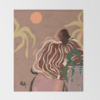 Stillness, Inspired by PANTONE 17 1230 Mocha Mousse Throw Blanket Gallery Image 2