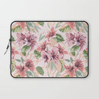 Pastel pink tropical bloom A Laptop Sleeve Gallery Image 1