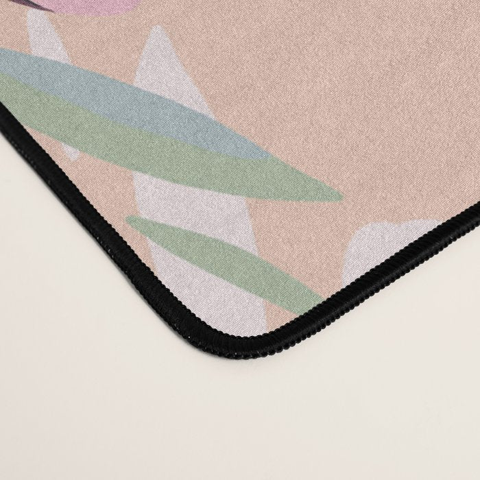 Pastel pink tropical bloom A Desk Mat Gallery Image 4