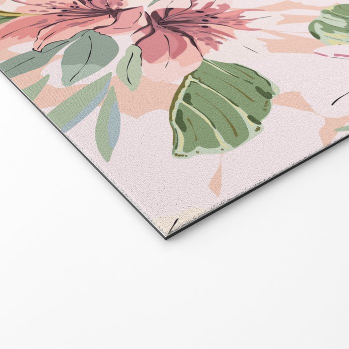 Pastel pink tropical bloom A Welcome Mat Gallery Image 2