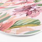 Pastel pink tropical bloom A Bath Mat Gallery Image 3