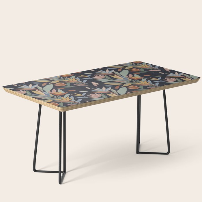 Hand Painted Floral Garden Night Coffee Table Gallery Image 1