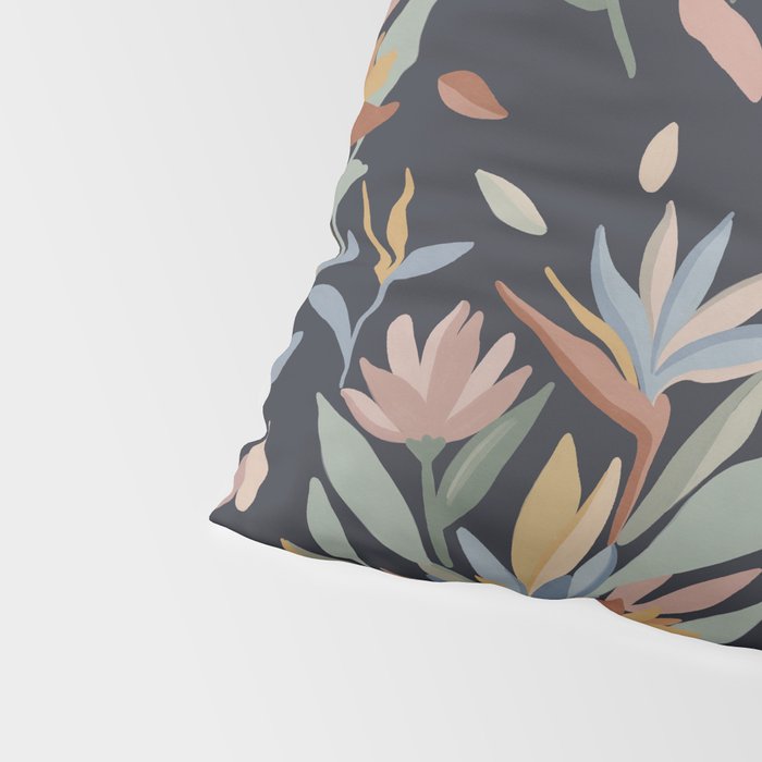 Hand Painted Floral Garden Night Pillow Sham Gallery Image 4