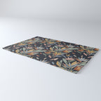 Hand Painted Floral Garden Night Rug Gallery Image 3