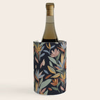 Hand Painted Floral Garden Night Wine Chiller Gallery Image 1