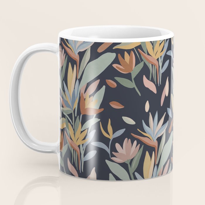 Hand Painted Floral Garden Night Coffee Mug Gallery Image 3