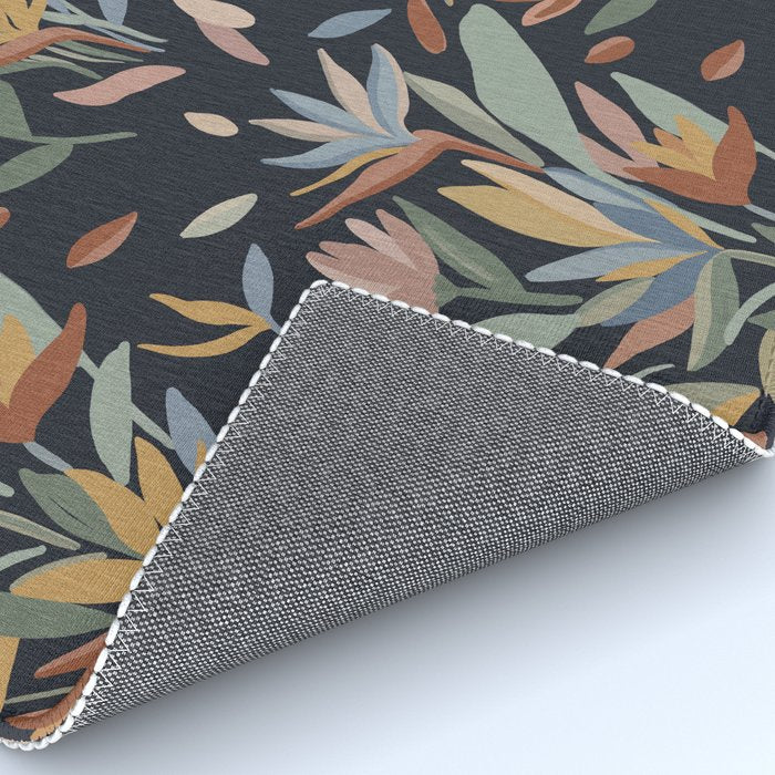 Hand Painted Floral Garden Night Rug Gallery Image 4