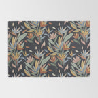 Hand Painted Floral Garden Night Rug Gallery Image 2