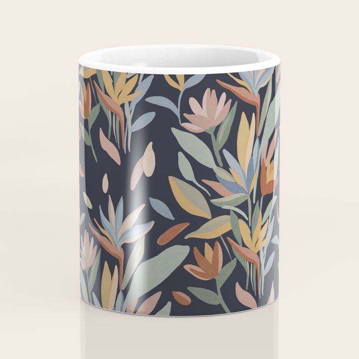 Hand Painted Floral Garden Night Coffee Mug Gallery Image 4