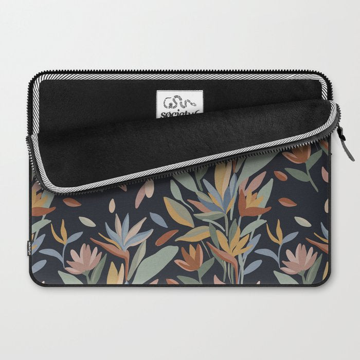 Hand Painted Floral Garden Night Laptop Sleeve Gallery Image 2