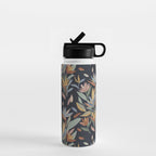 Hand Painted Floral Garden Night Water Bottle Gallery Image 1