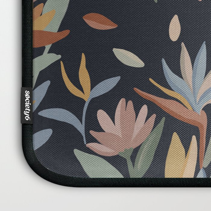 Hand Painted Floral Garden Night Laptop Sleeve Gallery Image 3
