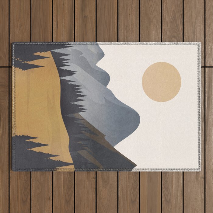 Minimalistic Landscape VI Outdoor Rug Gallery Image 1