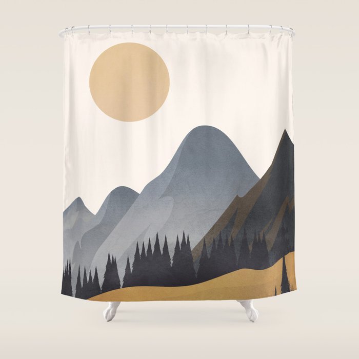 Minimalistic Landscape VI Shower Curtain Gallery Image 1
