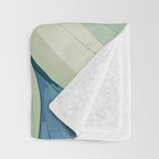 Blooming in Floral Blue and Green Throw Blanket Gallery Image 3