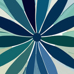 Blooming in Floral Blue and Green Coffee Mug Gallery Image 2