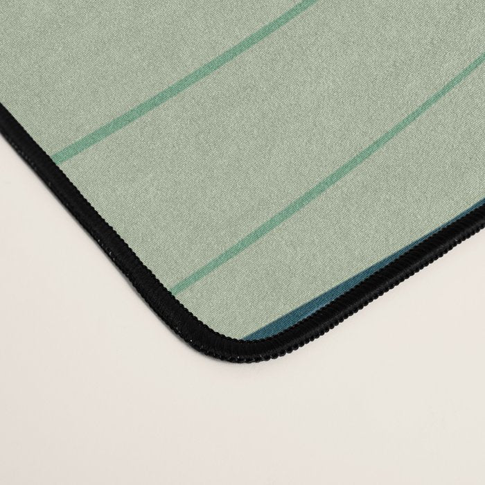 Blooming in Floral Blue and Green Desk Mat Gallery Image 4