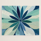 Blooming in Floral Blue and Green Jigsaw Puzzle Gallery Image 1