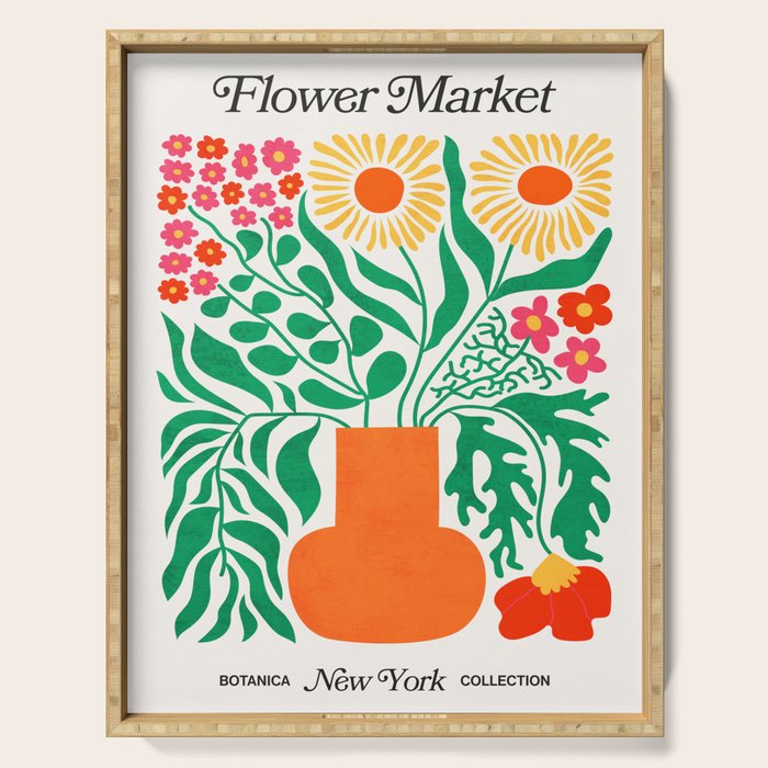 New York: Flower Market 01 | Botanica Edition Serving Tray Gallery Image 1