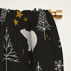 Modern Dark Christmas  Window Curtain Gallery Image 2