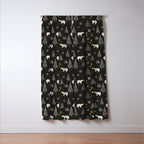 Modern Dark Christmas  Window Curtain Gallery Image 3