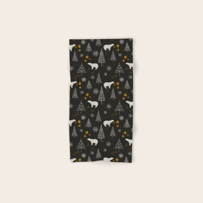 Modern Dark Christmas  Bath Towel Gallery Image 1