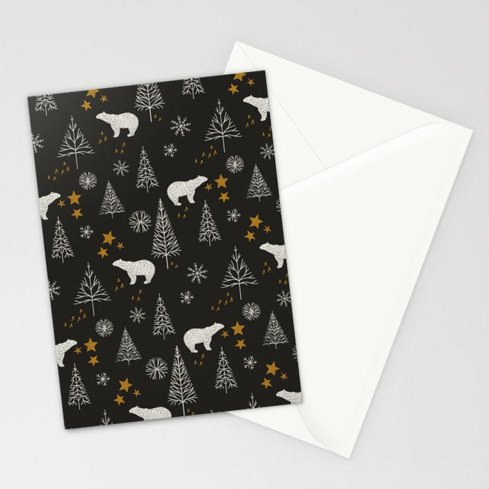 Modern Dark Christmas  Stationery Card Gallery Image 2