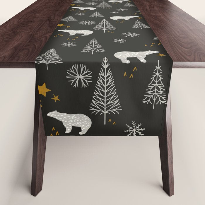 Modern Dark Christmas  Table Runner Gallery Image 1
