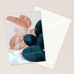 Blush & Blue Leaves Stationery Card Gallery Image 2
