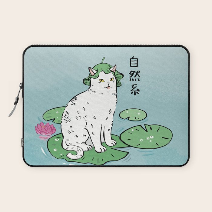 Lotus Cat Laptop Sleeve Gallery Image 1