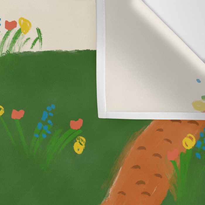 Meadow with Rabbit Wall Tapestry Gallery Image 3