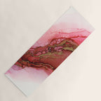 Red Dragon Scales Abstract Ink Painting Yoga Mat Gallery Image 1