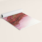 Red Dragon Scales Abstract Ink Painting Yoga Mat Gallery Image 2