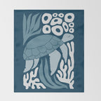 Sea Turtle Swim - Dark Throw Blanket Gallery Image 2