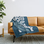 Sea Turtle Swim - Dark Throw Blanket Gallery Image 1
